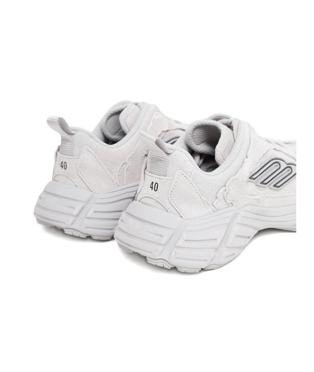 BALENCIAGA Белые синтетические низкие кроссовки / кеды, фото 3