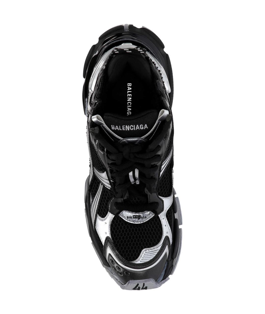 BALENCIAGA Черные синтетические низкие кроссовки / кеды, фото 4