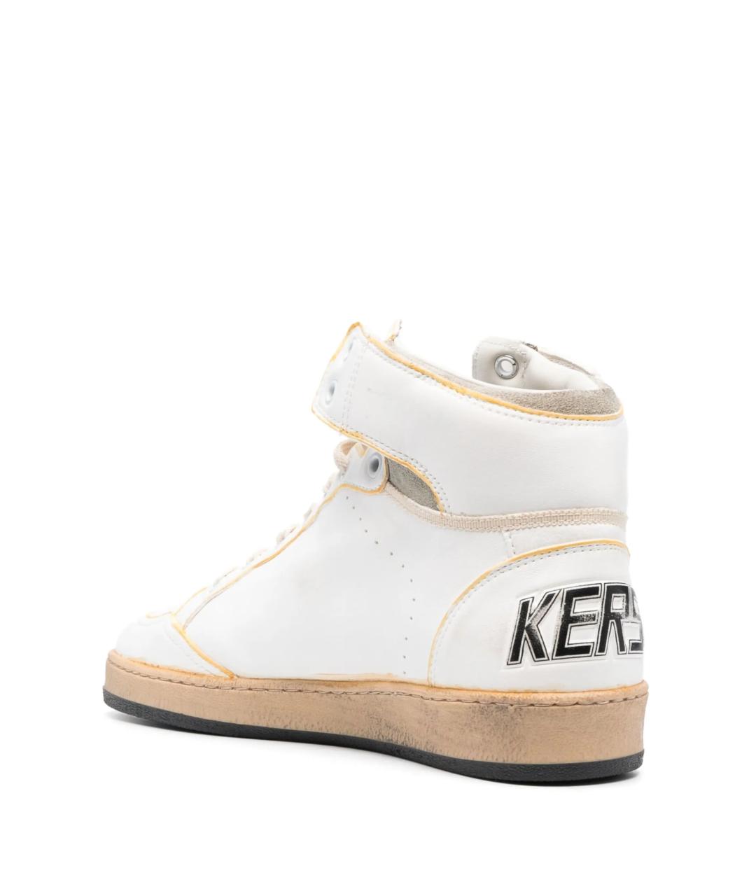 GOLDEN GOOSE DELUXE BRAND Белые кожаные высокие кроссовки / кеды, фото 3