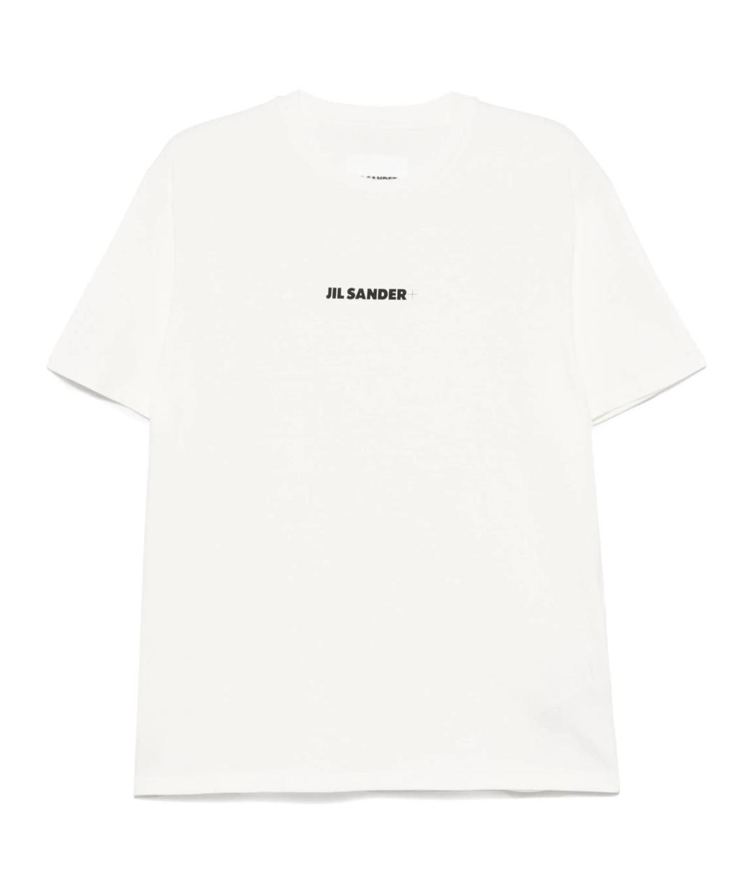 JIL SANDER Белая хлопковая футболка, фото 1