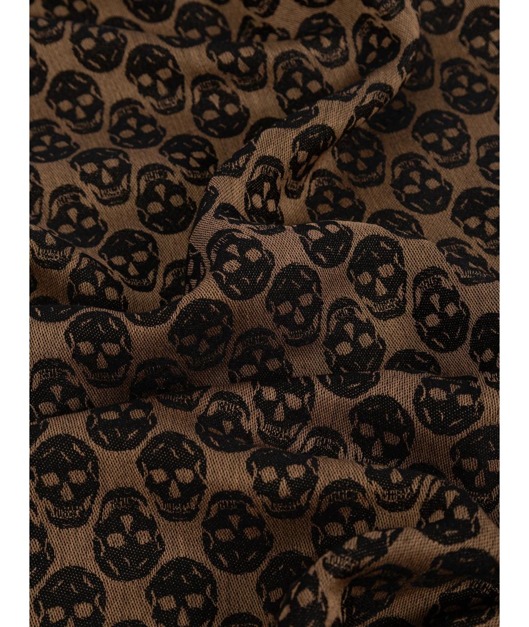 ALEXANDER MCQUEEN Коричневый шарф, фото 3