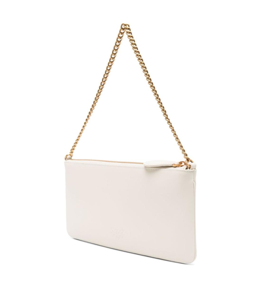 PINKO Бежевая кожаная сумка через плечо, фото 2