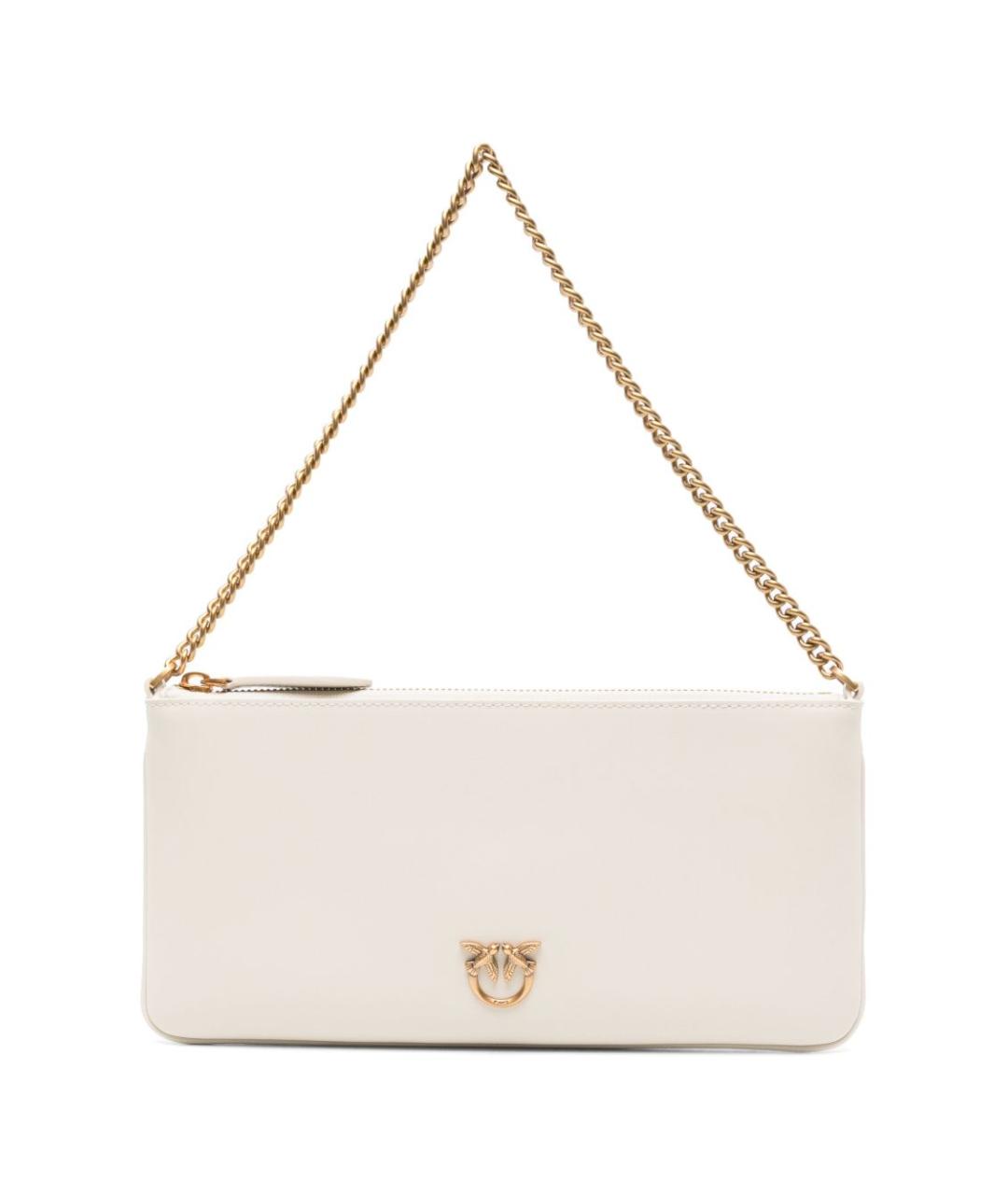 PINKO Бежевая кожаная сумка через плечо, фото 1