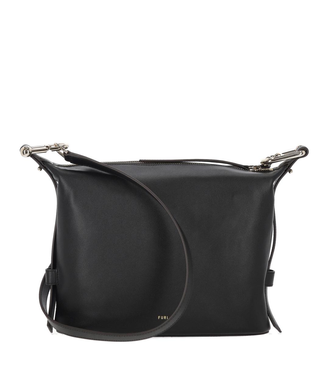 FURLA Черная кожаная сумка через плечо, фото 3