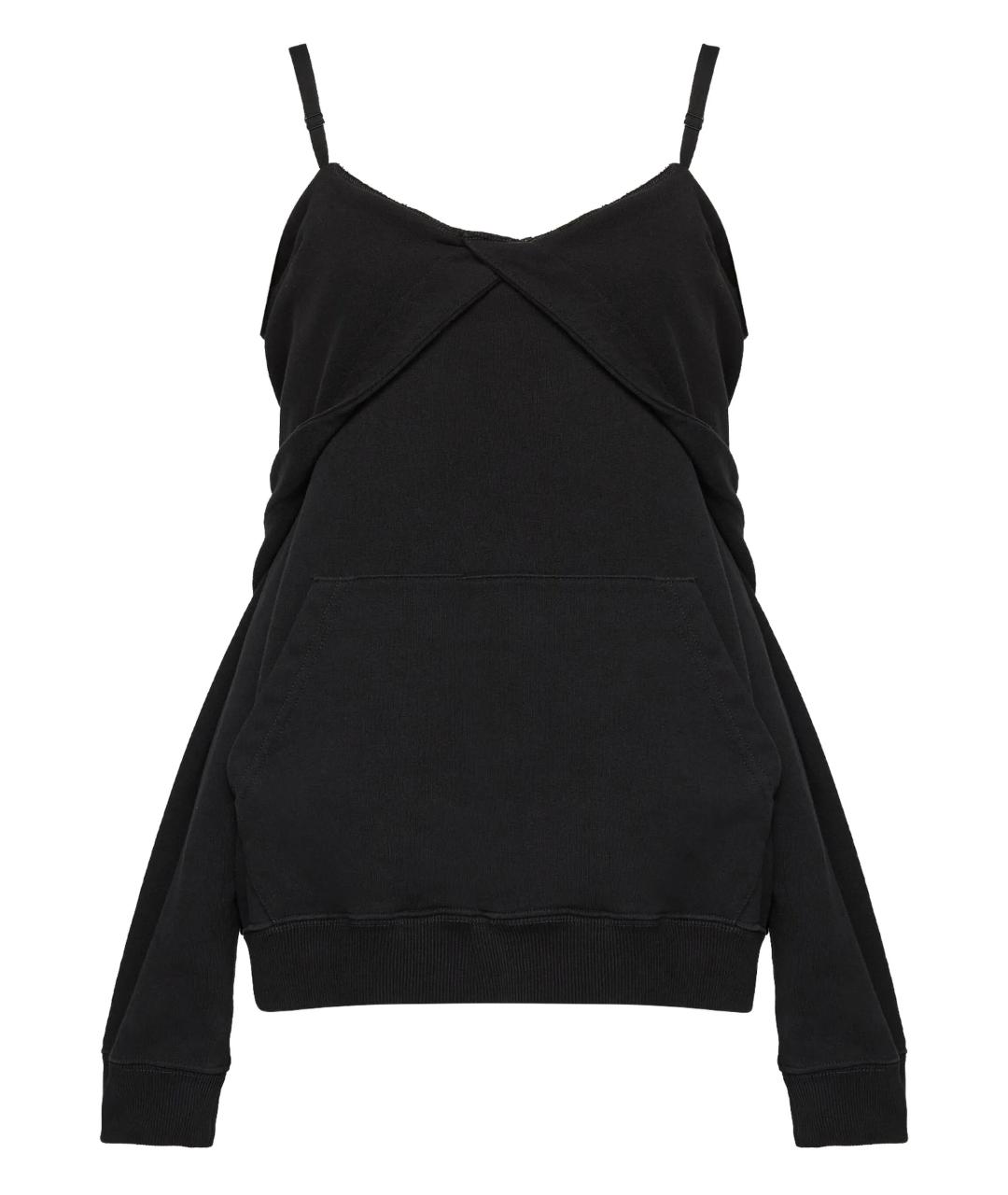 MM6 MAISON MARGIELA Черное хлопковое повседневное платье, фото 1