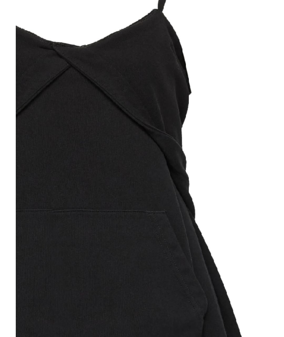 MM6 MAISON MARGIELA Черное хлопковое повседневное платье, фото 2