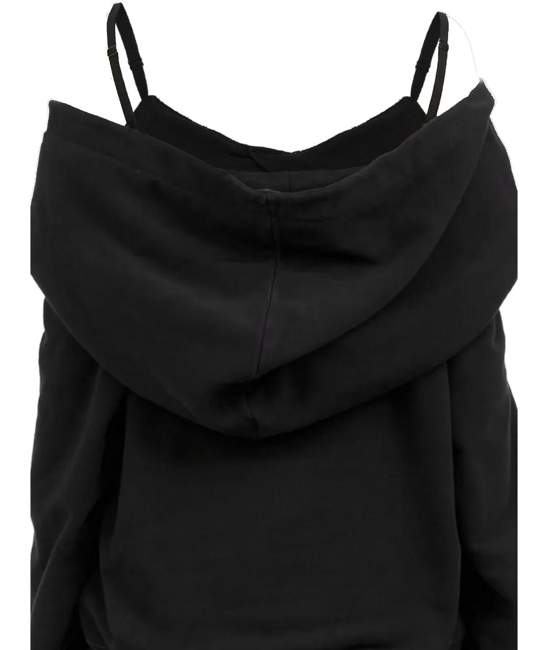 MM6 MAISON MARGIELA Черное хлопковое повседневное платье, фото 3