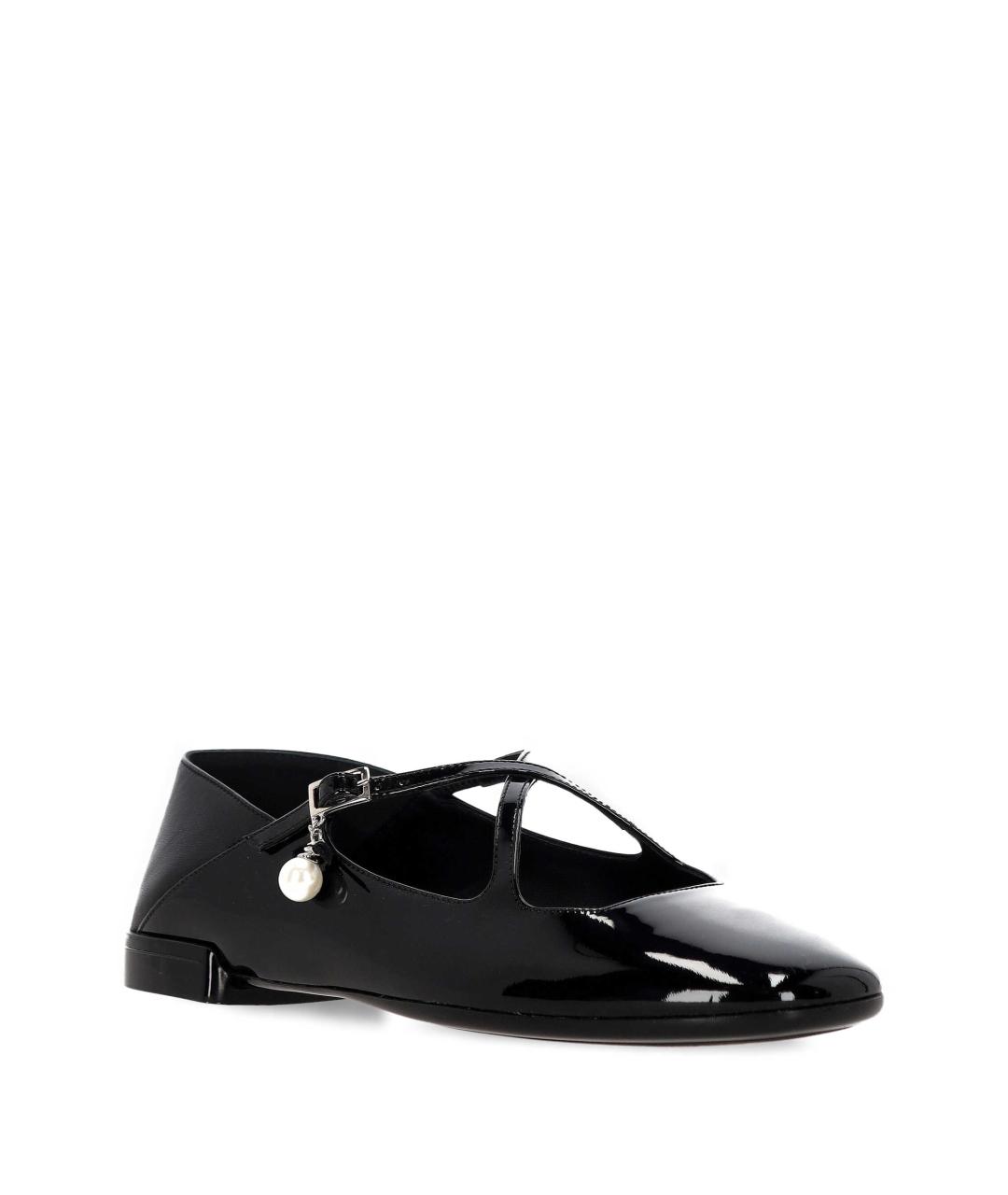 JIMMY CHOO Черные кожаные балетки, фото 2