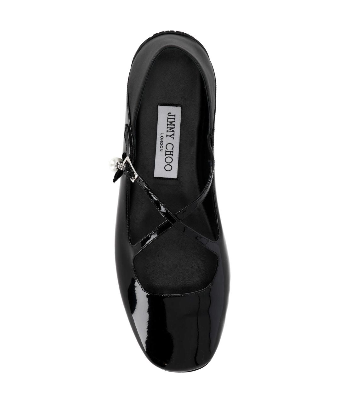 JIMMY CHOO Черные кожаные балетки, фото 4