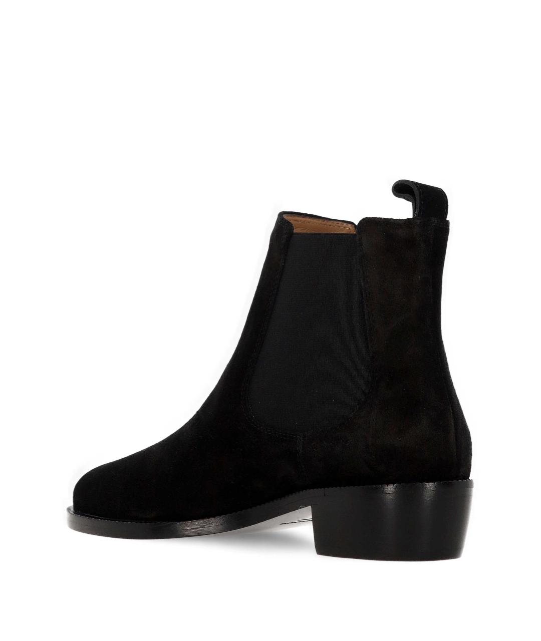 FERRAGAMO Черные замшевые сапоги, фото 3
