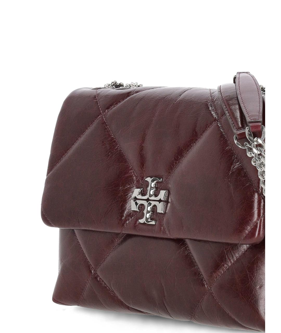 TORY BURCH Бордовая кожаная сумка через плечо, фото 4