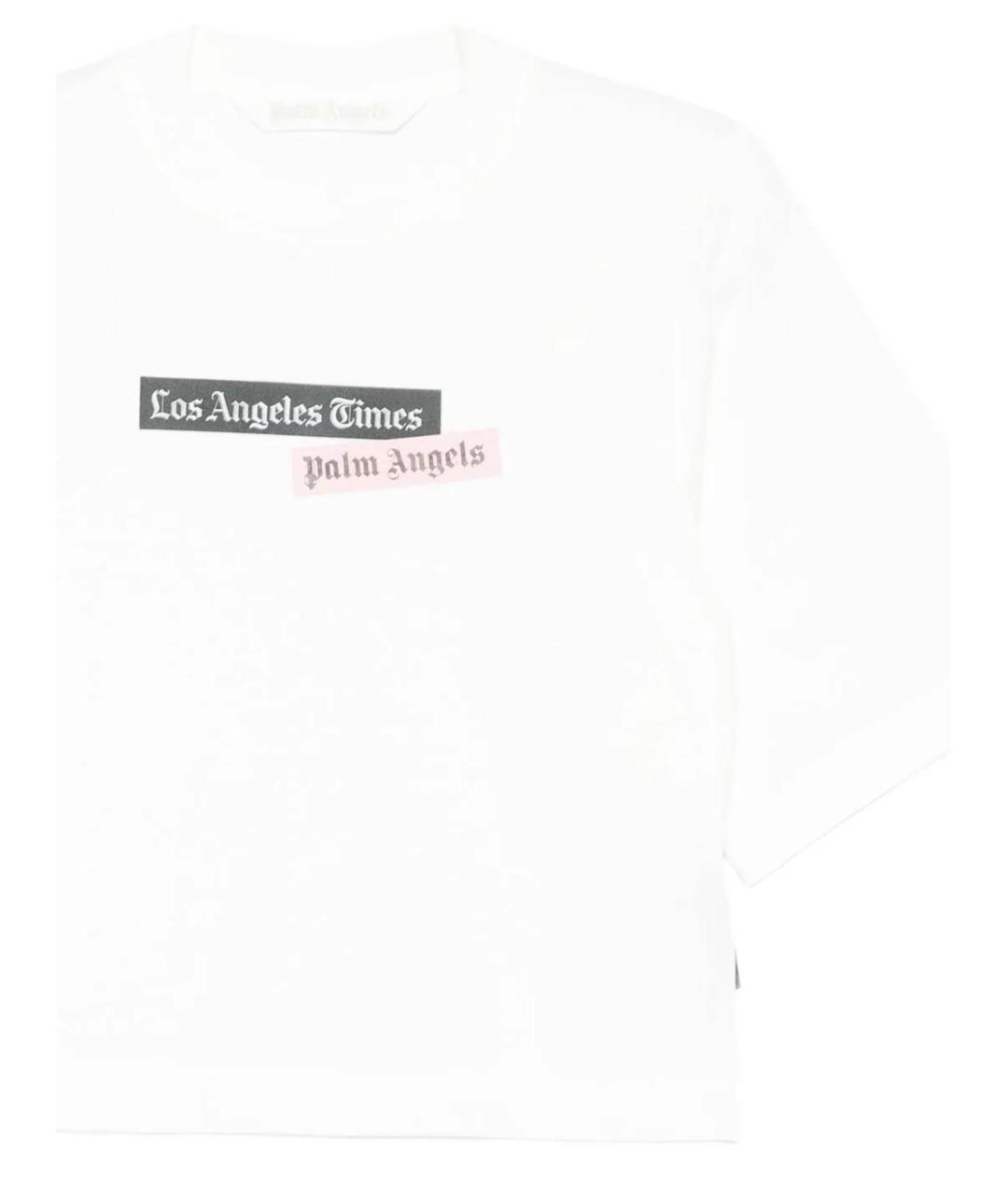 PALM ANGELS Белая хлопковая футболка, фото 2