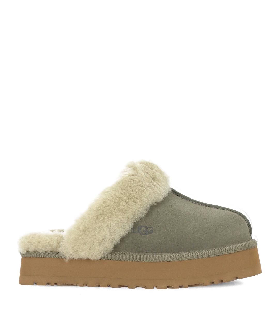 UGG AUSTRALIA Зеленые замшевые шлепанцы, фото 1