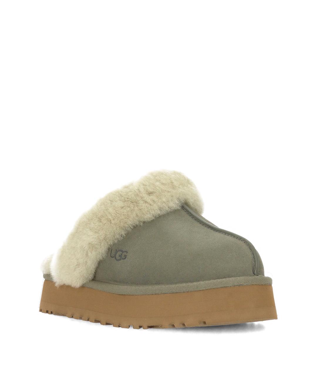 UGG AUSTRALIA Зеленые замшевые шлепанцы, фото 2