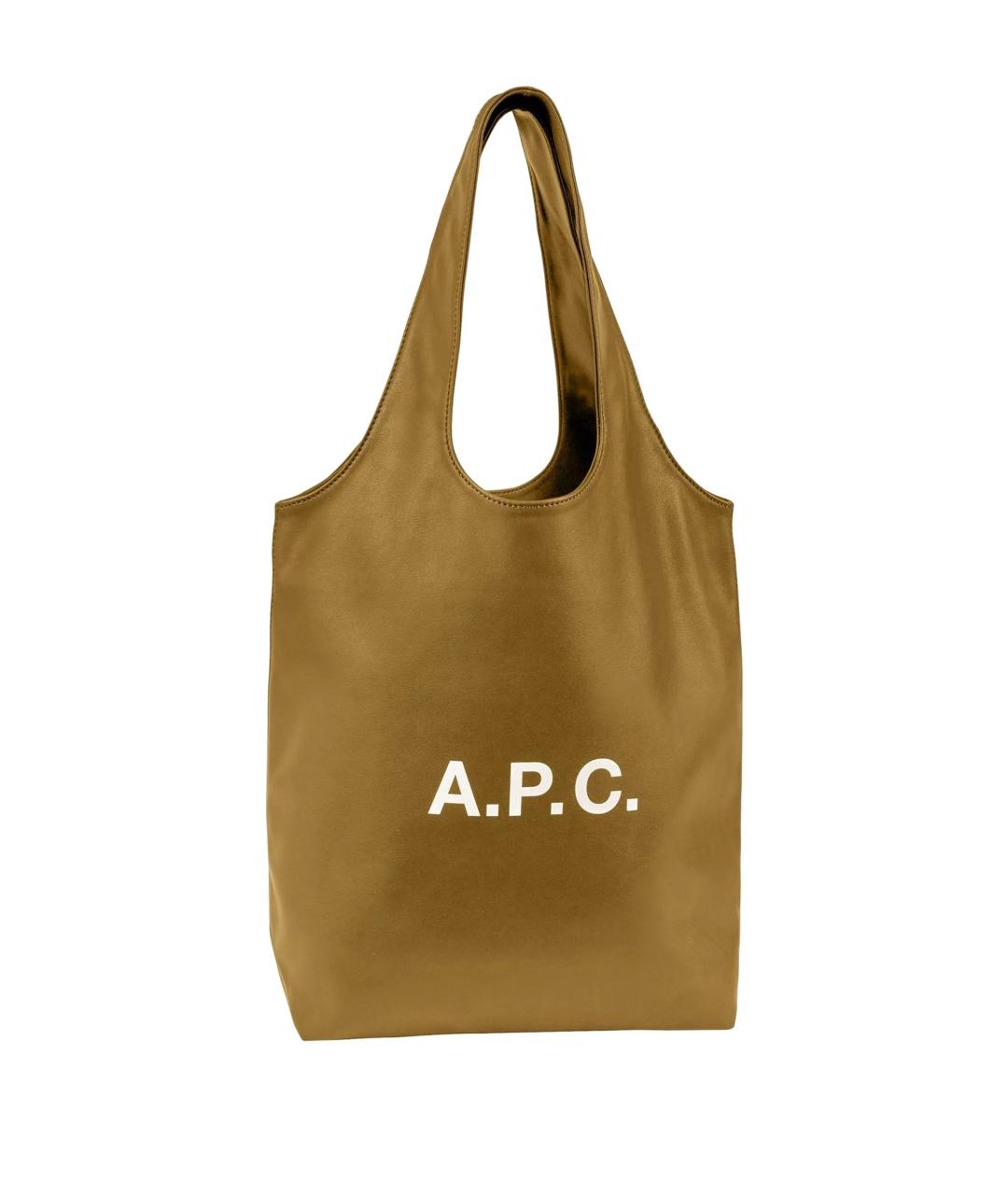 A.P.C. Коричневая сумка тоут, фото 3