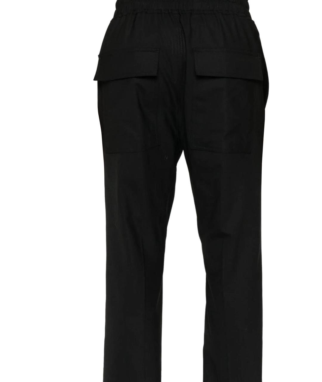 RICK OWENS Черные шерстяные повседневные брюки, фото 3