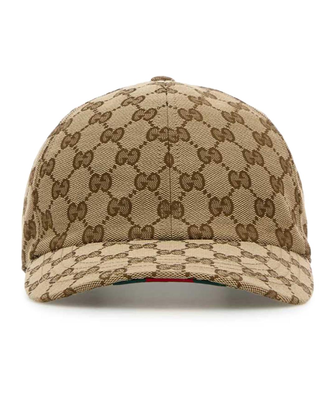 GUCCI Бежевая синтетическая кепка, фото 1