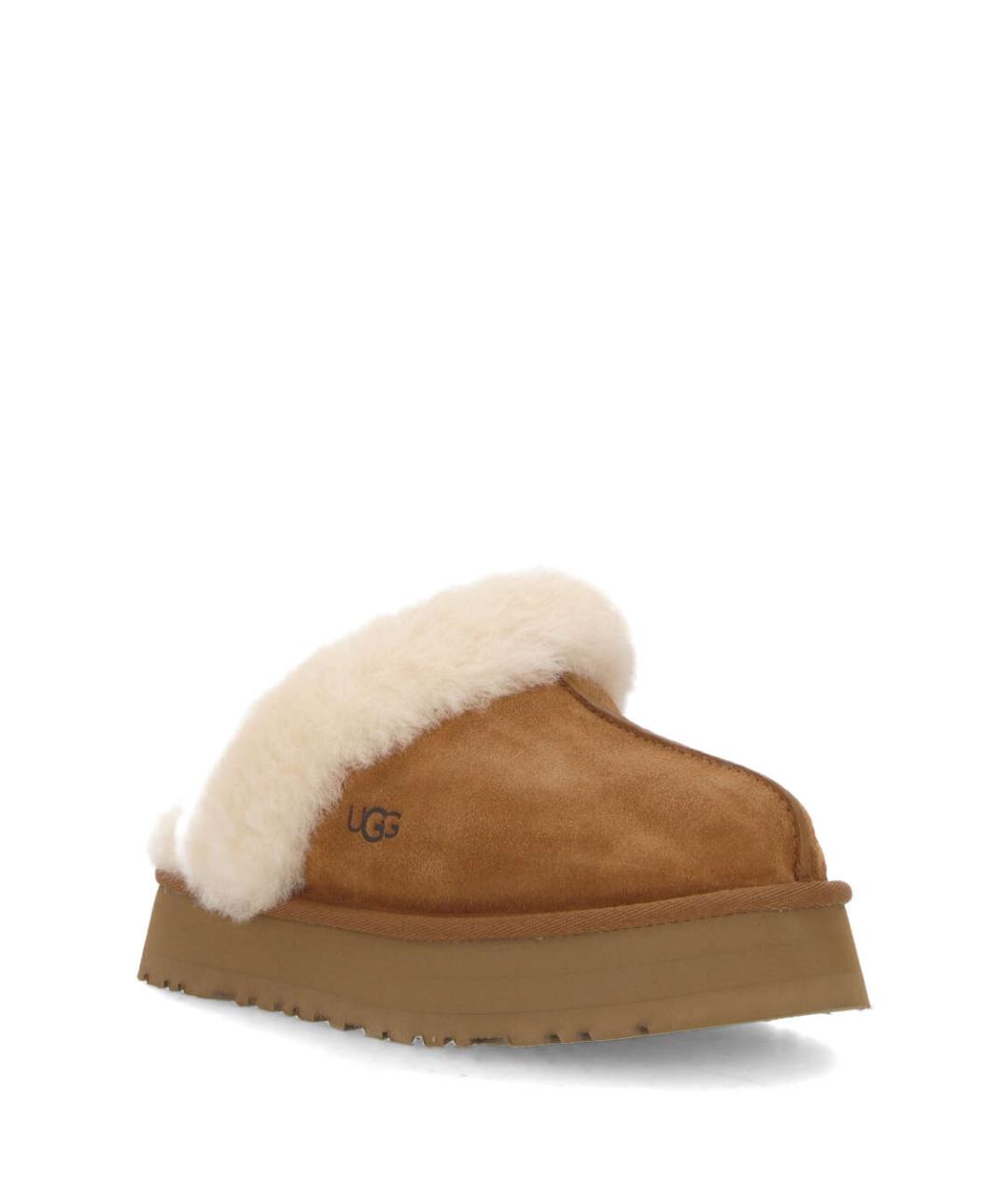 UGG AUSTRALIA Коричневые замшевые шлепанцы, фото 2