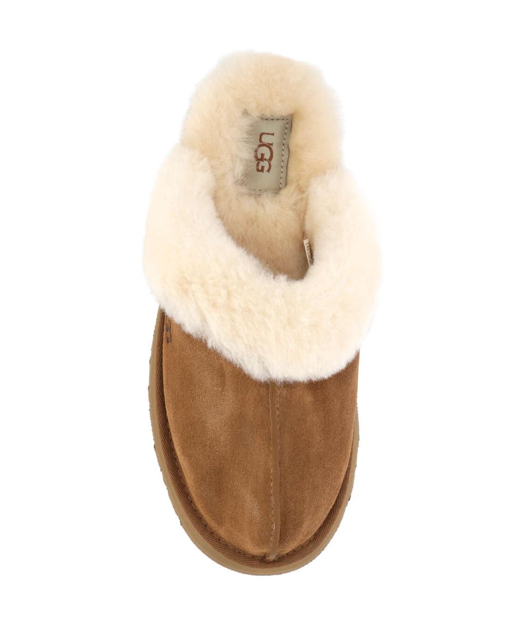 UGG AUSTRALIA Коричневые замшевые шлепанцы, фото 4
