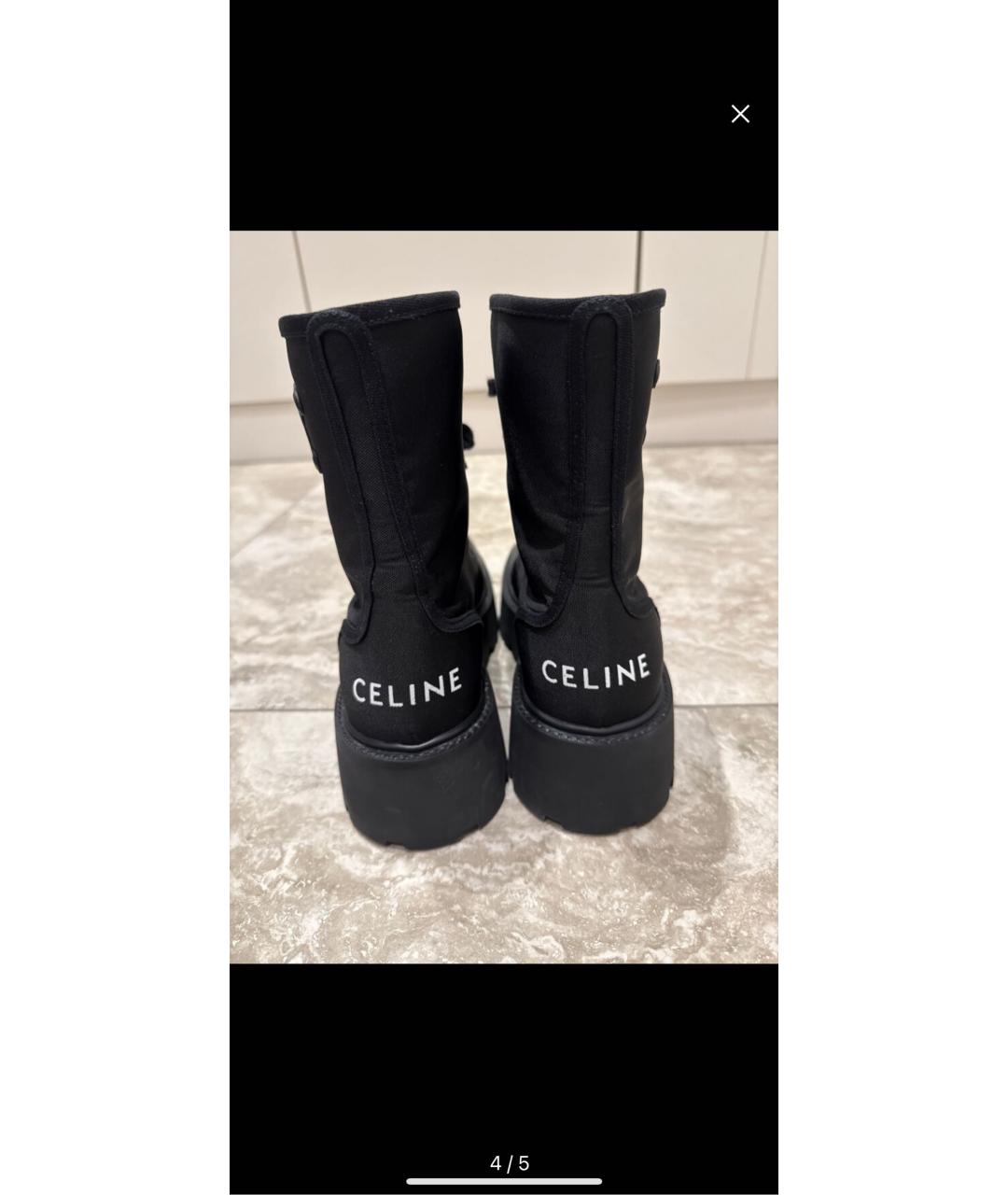 CELINE Черные ботинки, фото 4