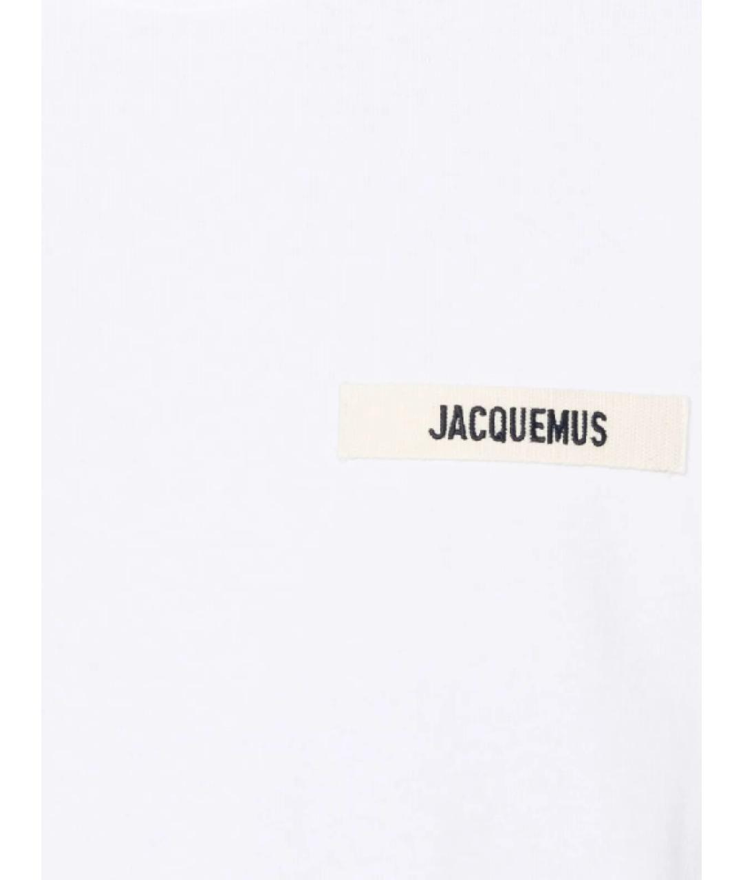 JACQUEMUS Белая хлопковая футболка, фото 2