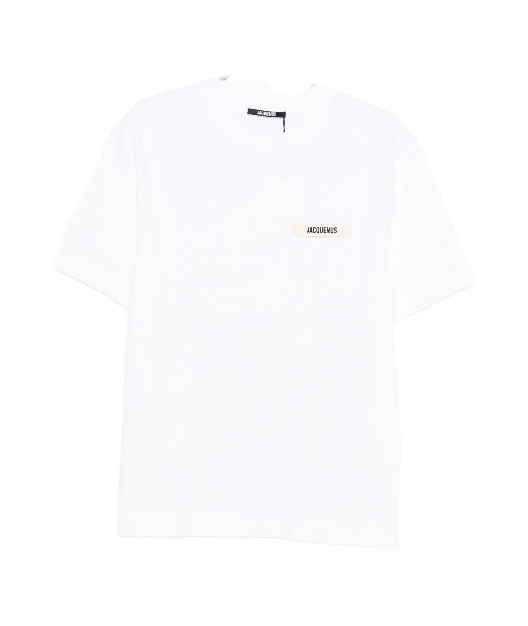 JACQUEMUS Белая хлопковая футболка, фото 1