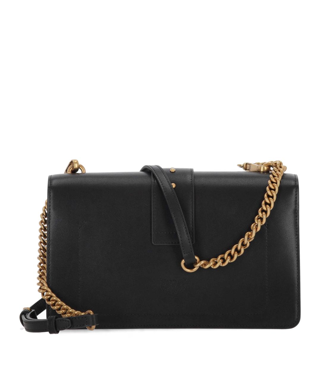 PINKO Черная кожаная сумка через плечо, фото 3