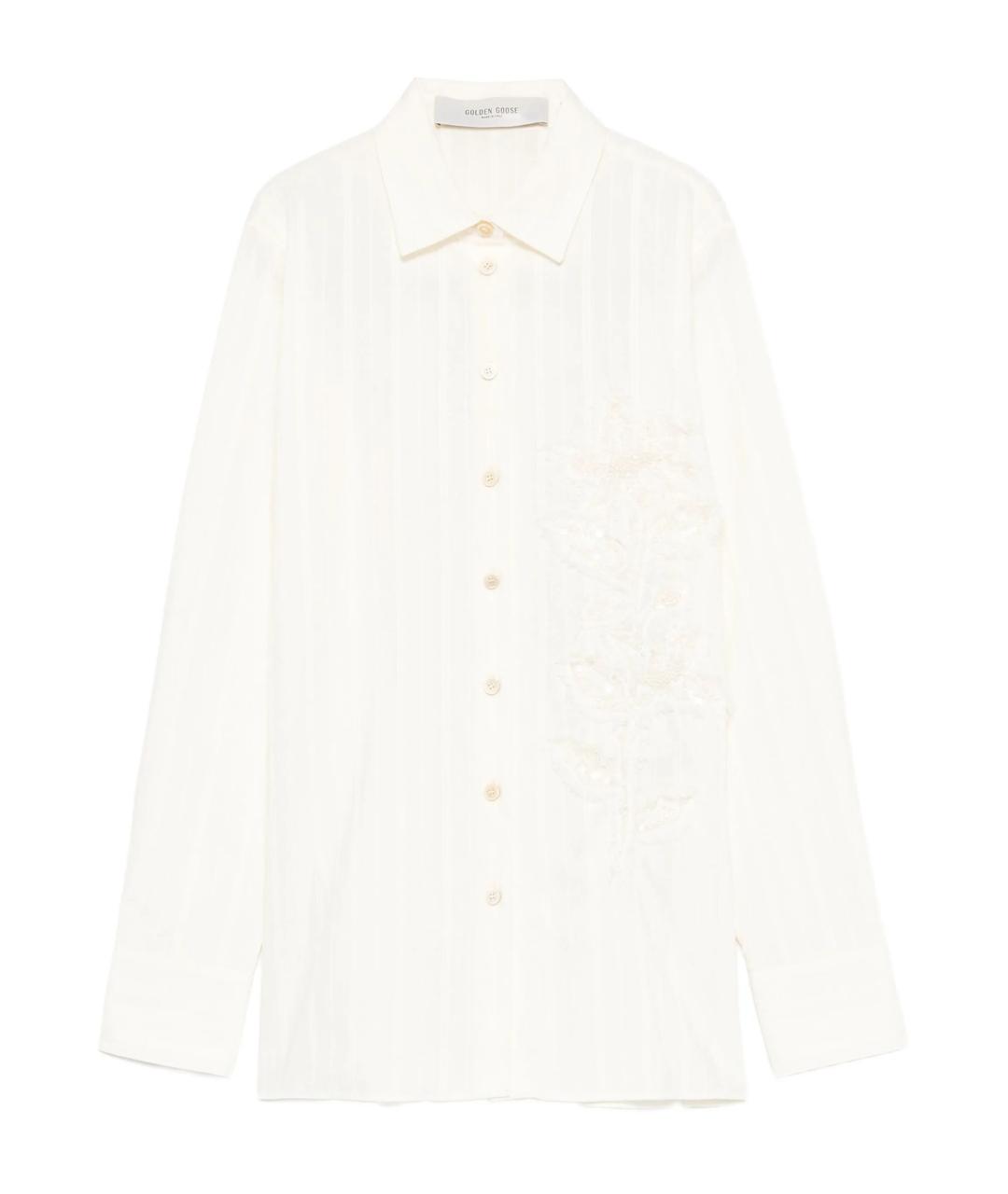 GOLDEN GOOSE DELUXE BRAND Белая хлопковая рубашка, фото 1