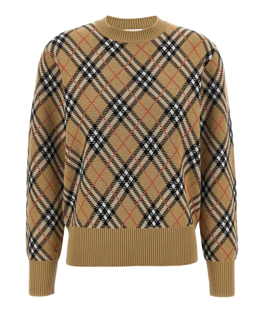 BURBERRY Бежевый шерстяной джемпер / свитер, фото 1