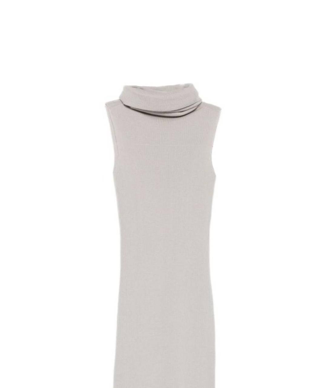 RICK OWENS Серое шерстяное платье, фото 2