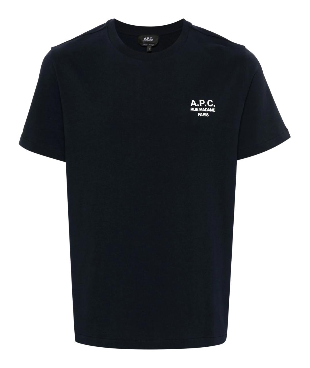 A.P.C. Синяя хлопковая футболка, фото 1