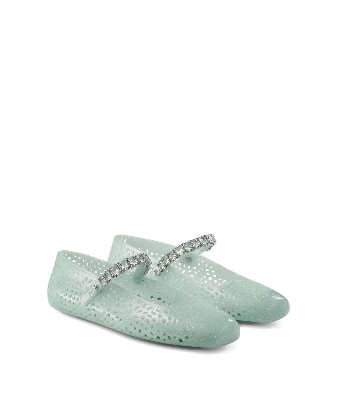 JIMMY CHOO Бирюзовые балетки, фото 2