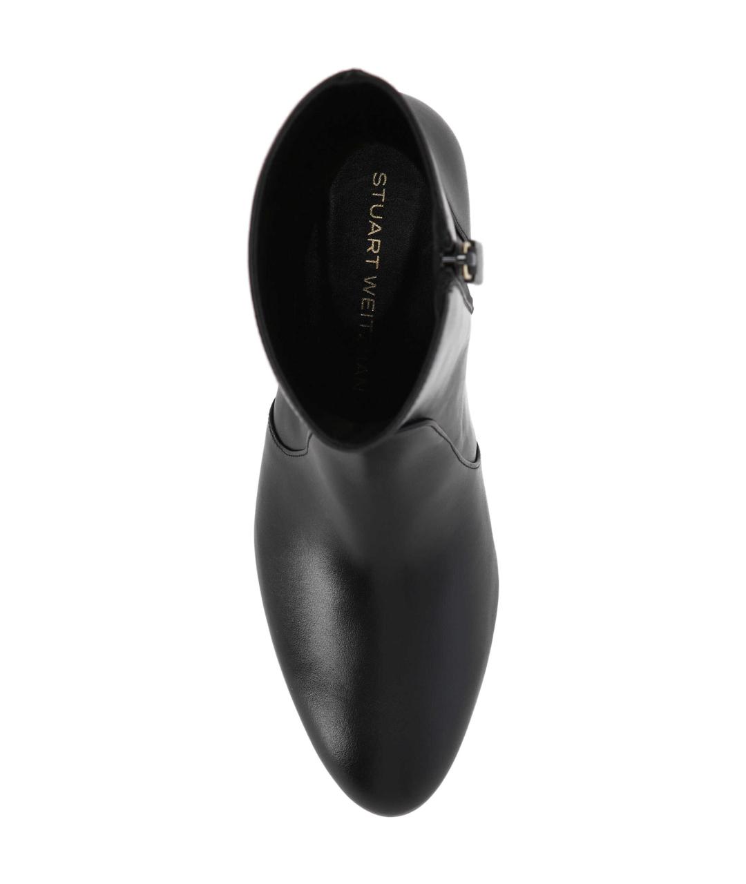 STUART WEITZMAN Черные кожаные сапоги, фото 4