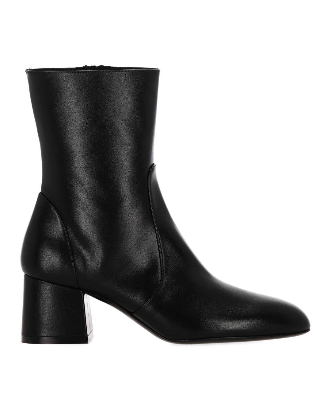 STUART WEITZMAN Черные кожаные сапоги, фото 1