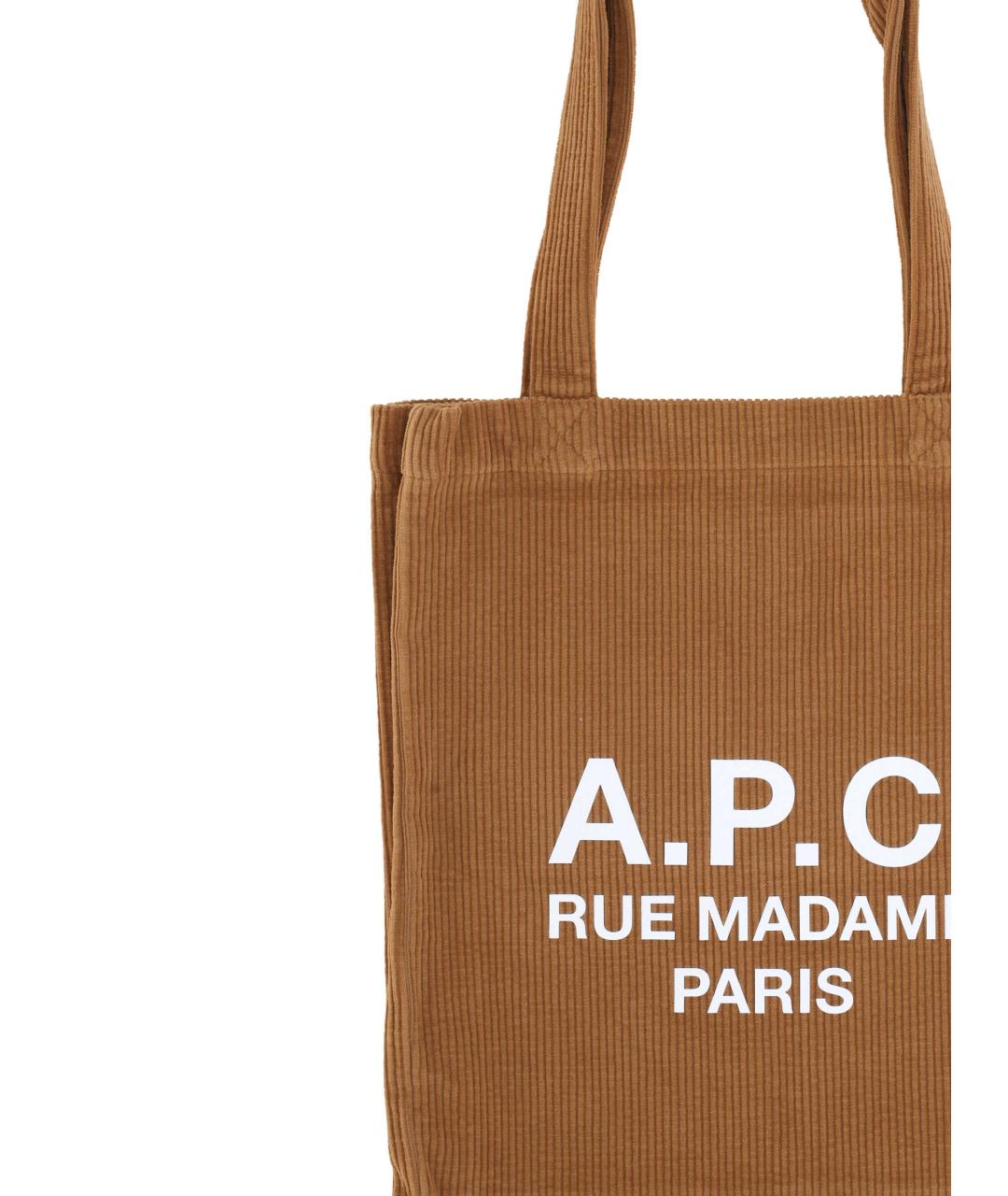 A.P.C. Коричневая сумка тоут, фото 2