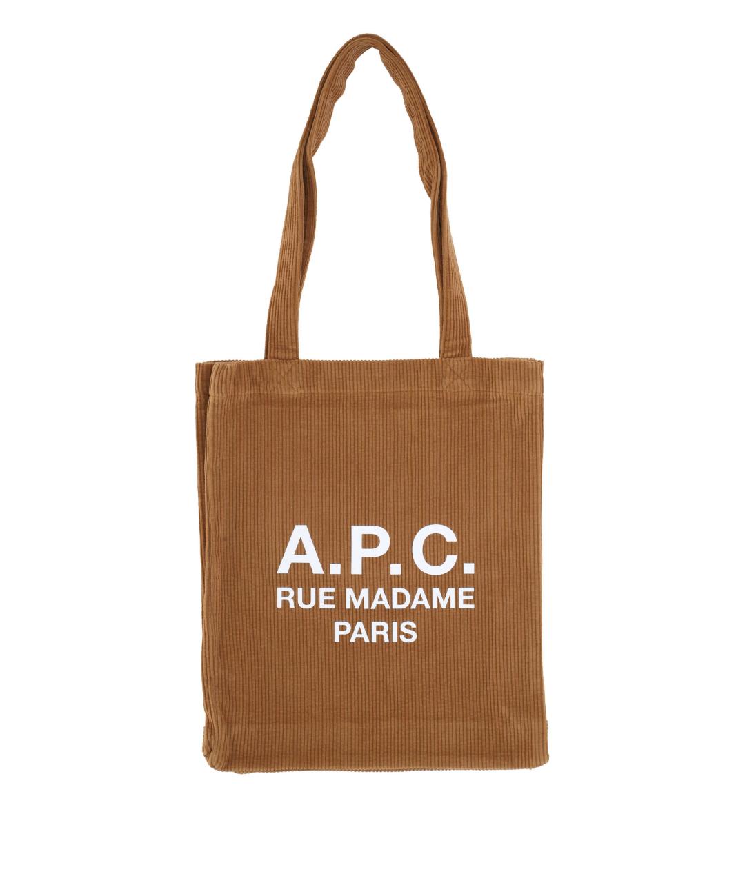 A.P.C. Коричневая сумка тоут, фото 1