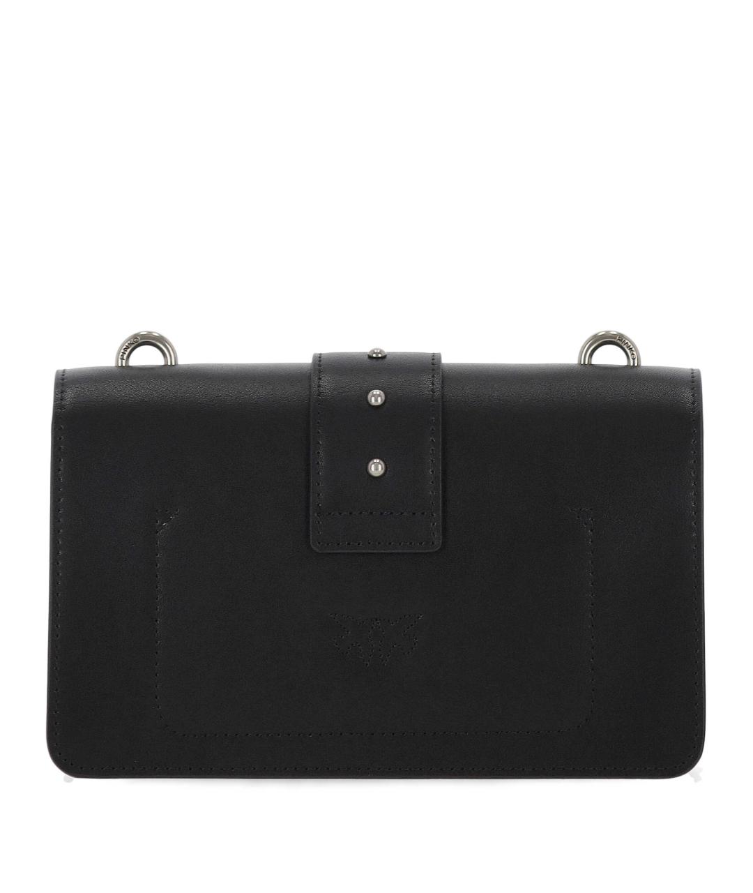 PINKO Черная кожаная сумка через плечо, фото 3