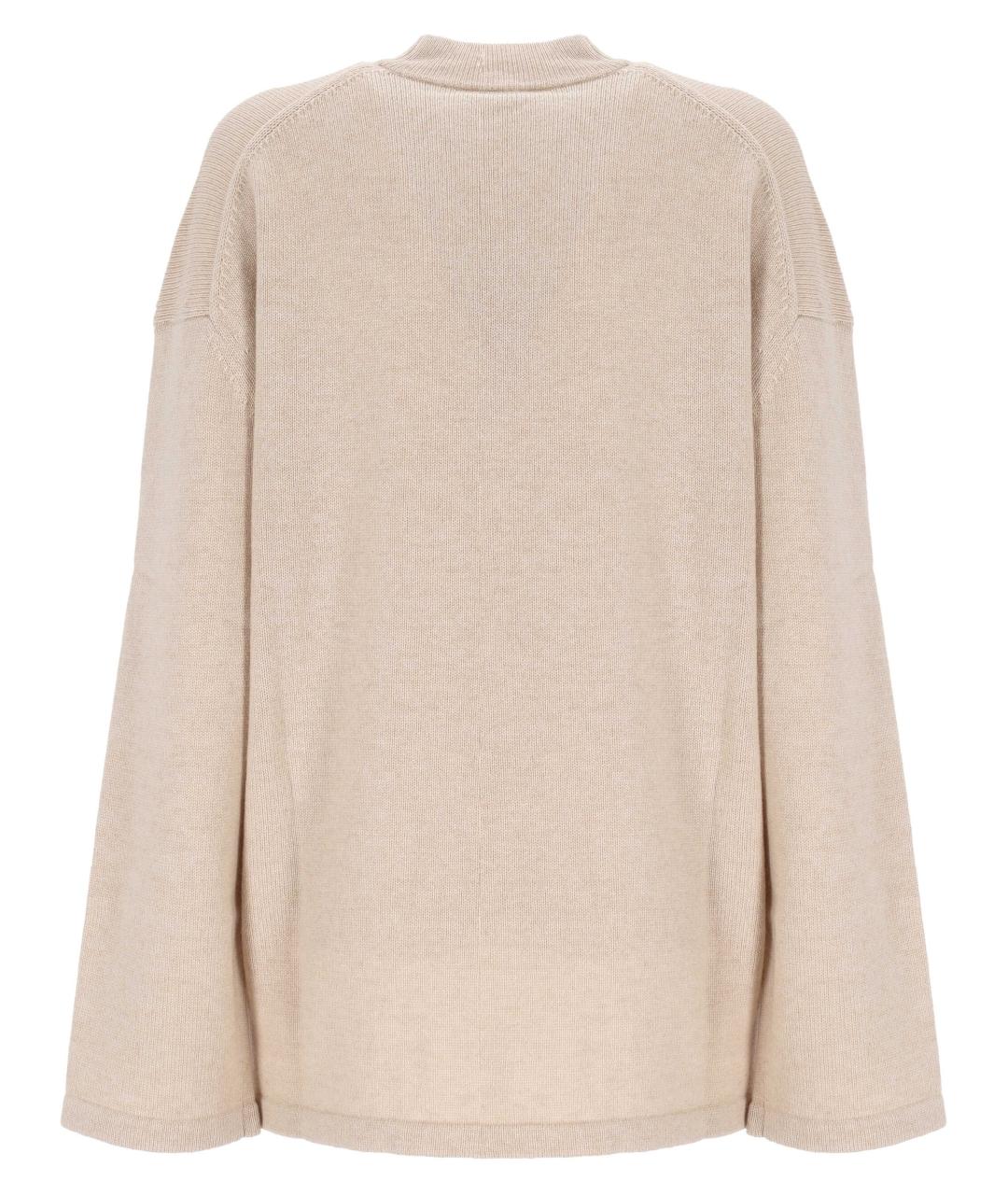 MAX MARA Бежевый кашемировый джемпер / свитер, фото 3