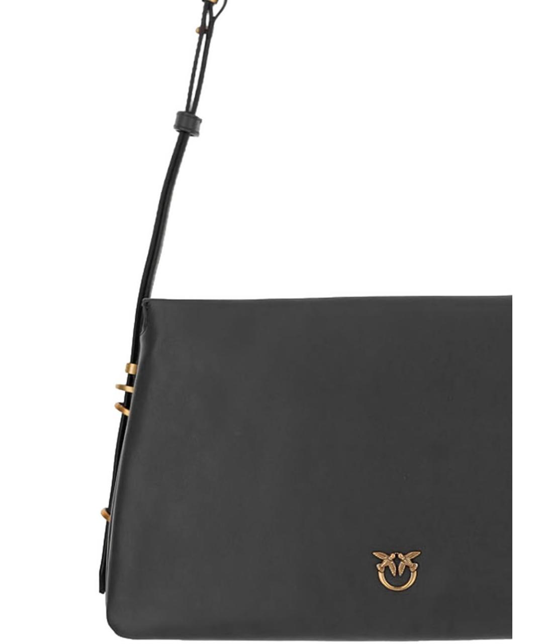 PINKO Черная кожаная сумка через плечо, фото 2