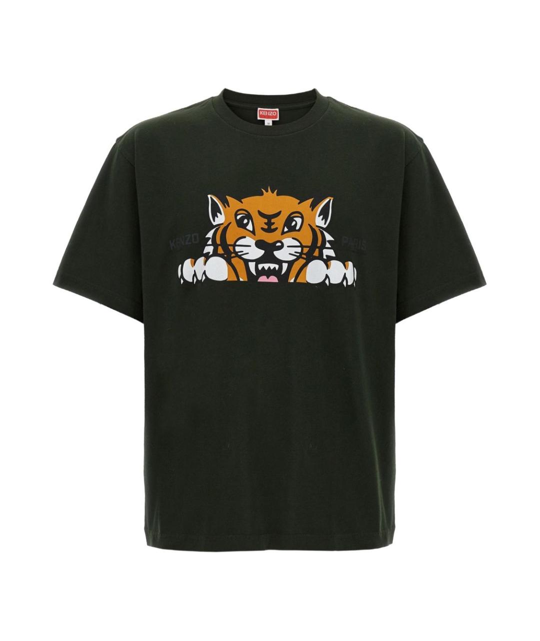 KENZO Черная хлопковая футболка, фото 1
