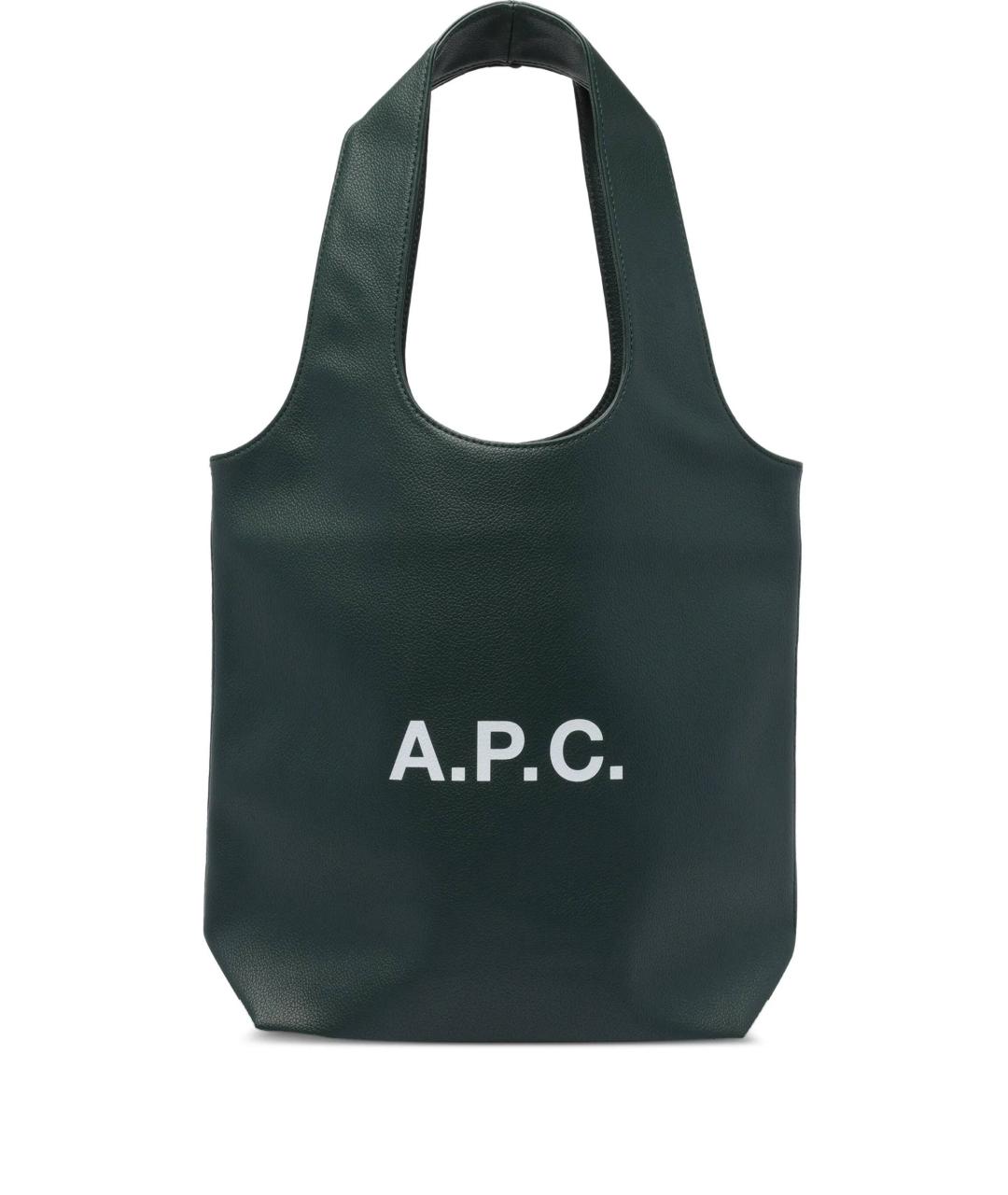 A.P.C. Зеленая сумка тоут, фото 1