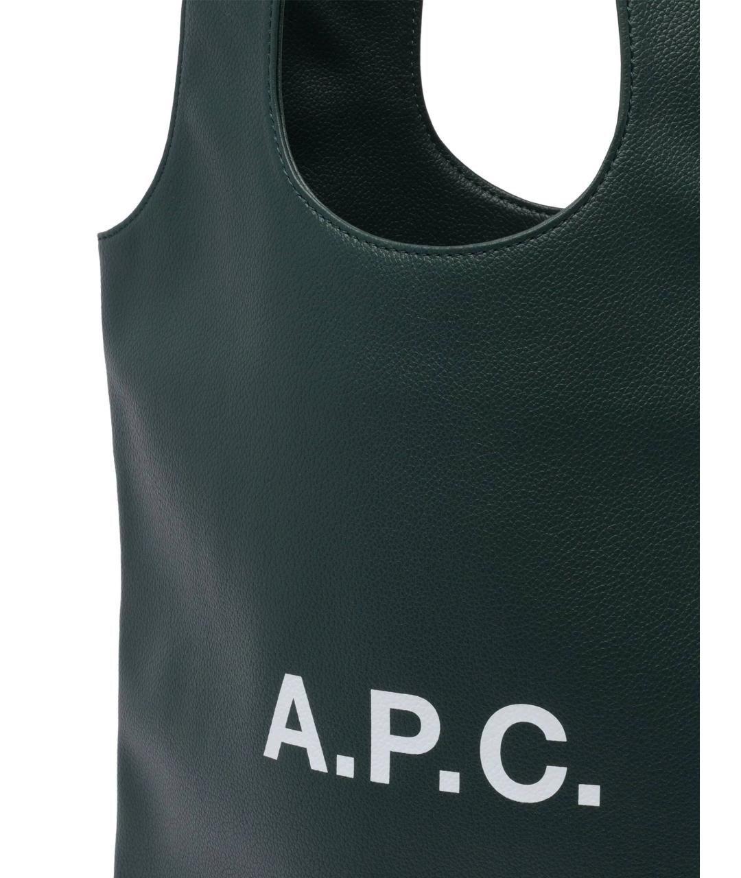 A.P.C. Зеленая сумка тоут, фото 4