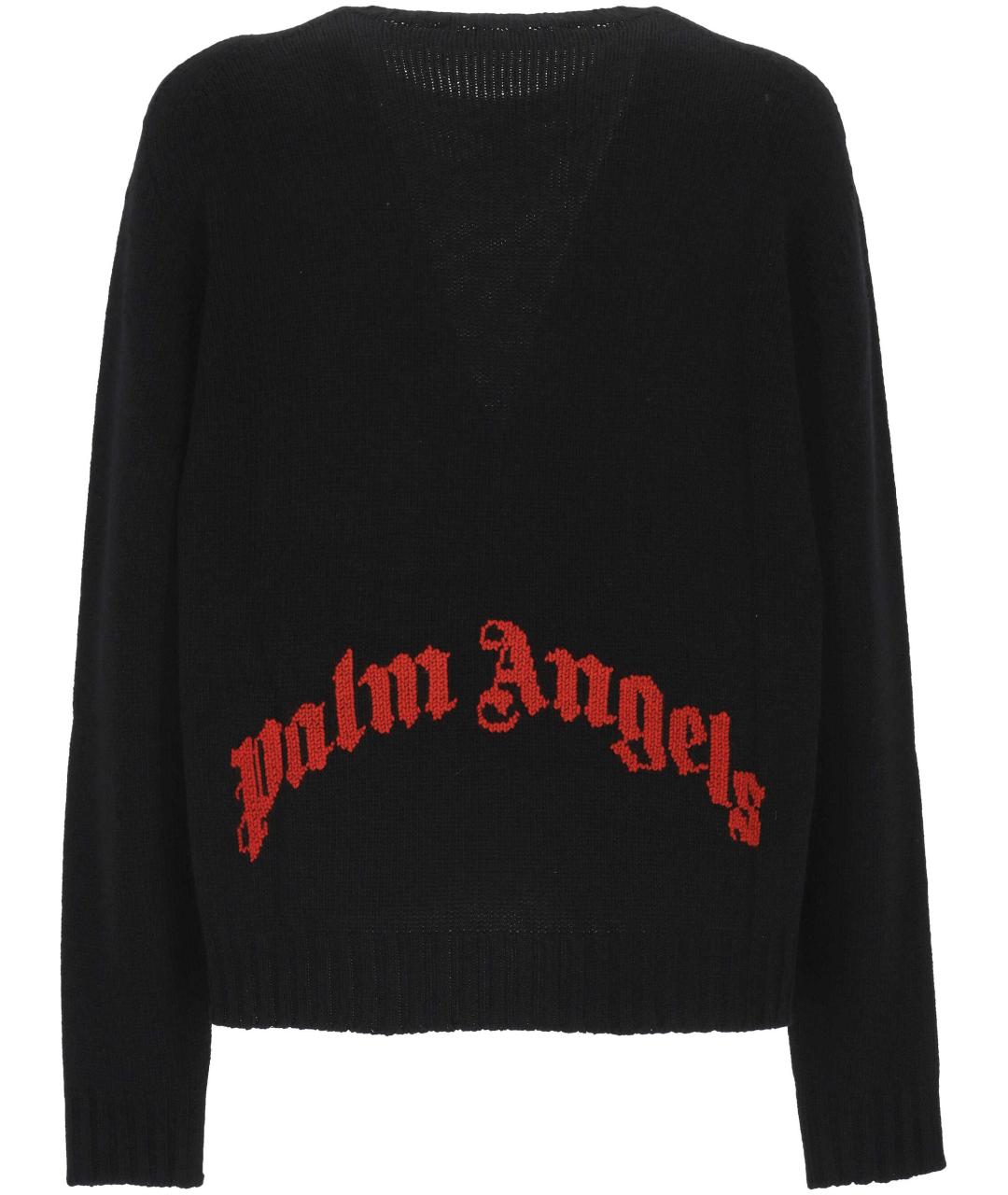 PALM ANGELS Черный шерстяной джемпер / свитер, фото 3