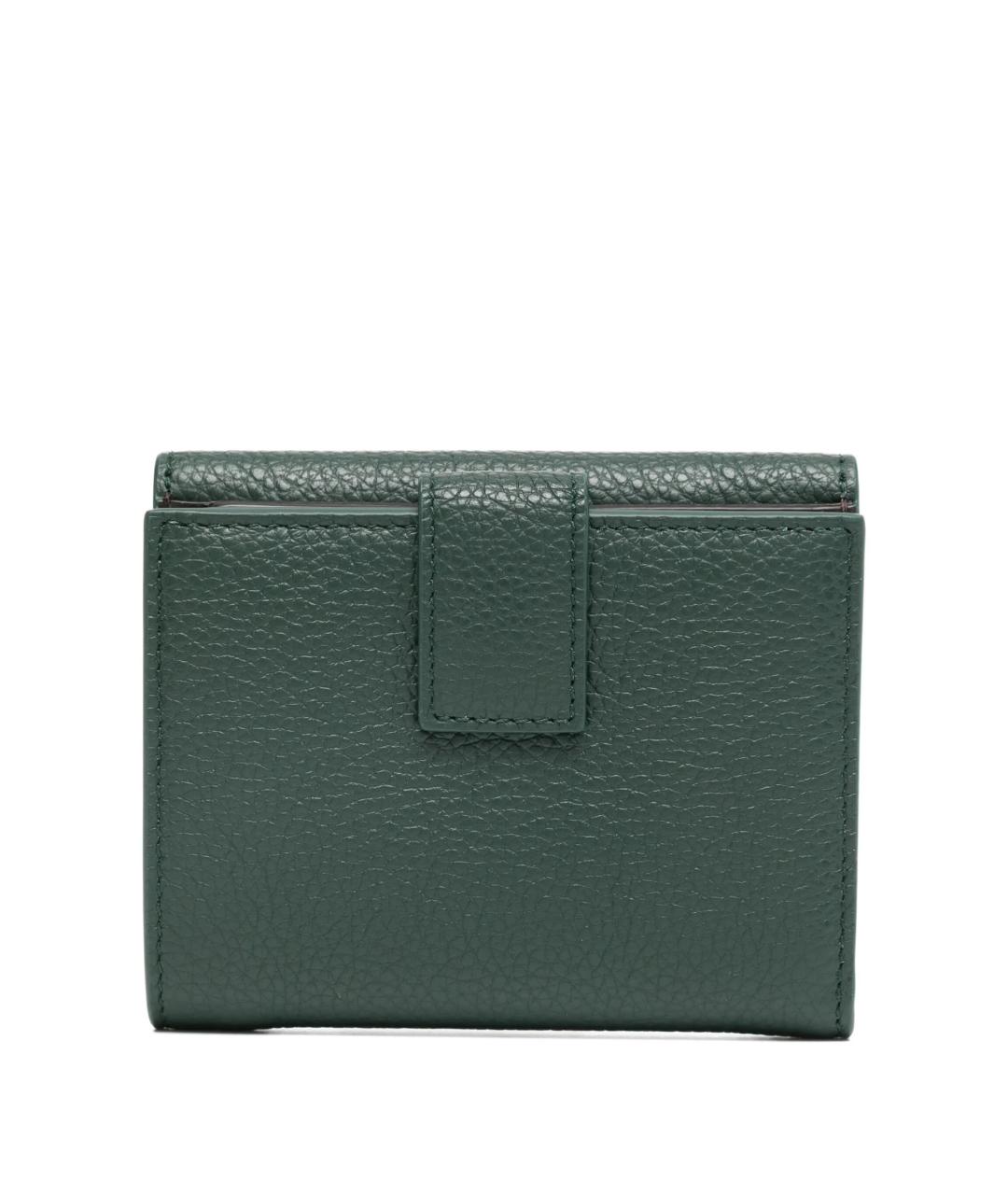 FERRAGAMO Зеленый кожаный кошелек, фото 3