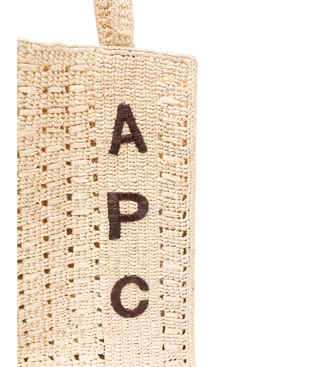 A.P.C. Бежевая сумка тоут, фото 3