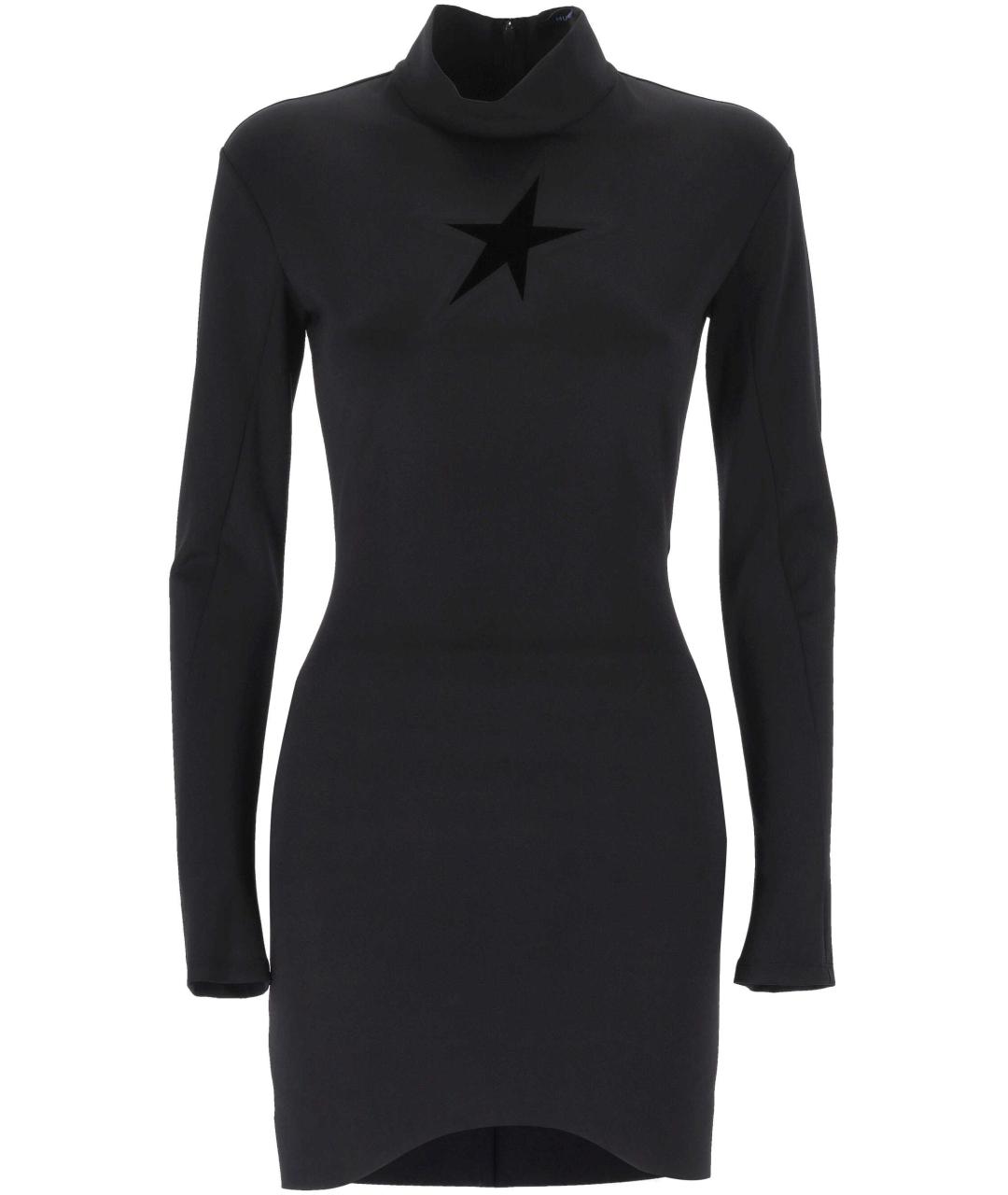 MUGLER Черное полиамидовое платье, фото 1