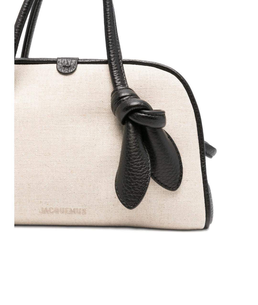 JACQUEMUS Бежевая сумка с короткими ручками, фото 2