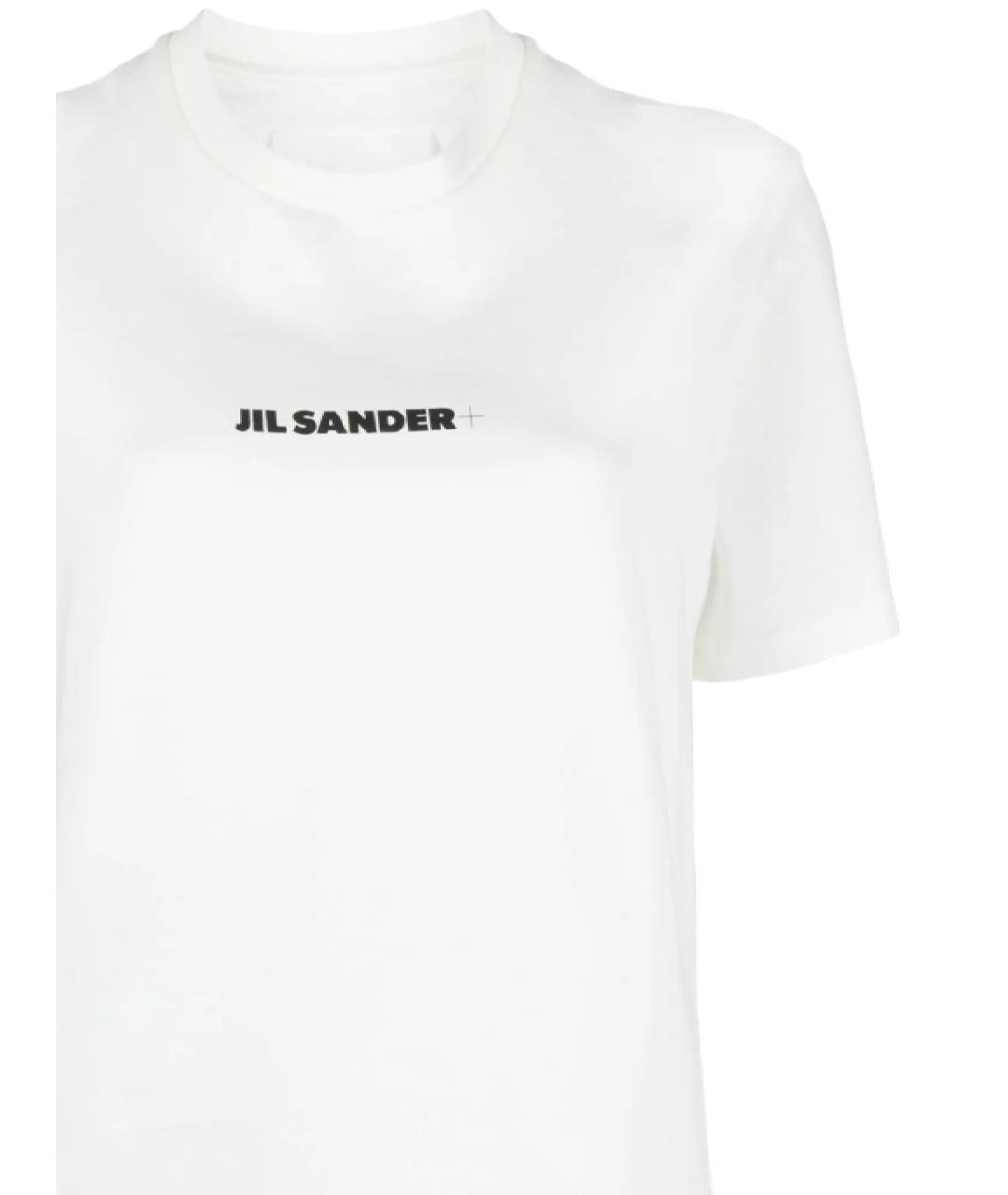 JIL SANDER Белая хлопковая футболка, фото 2