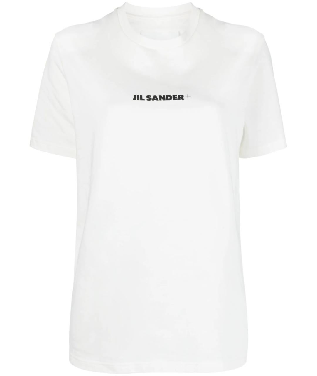 JIL SANDER Белая хлопковая футболка, фото 1