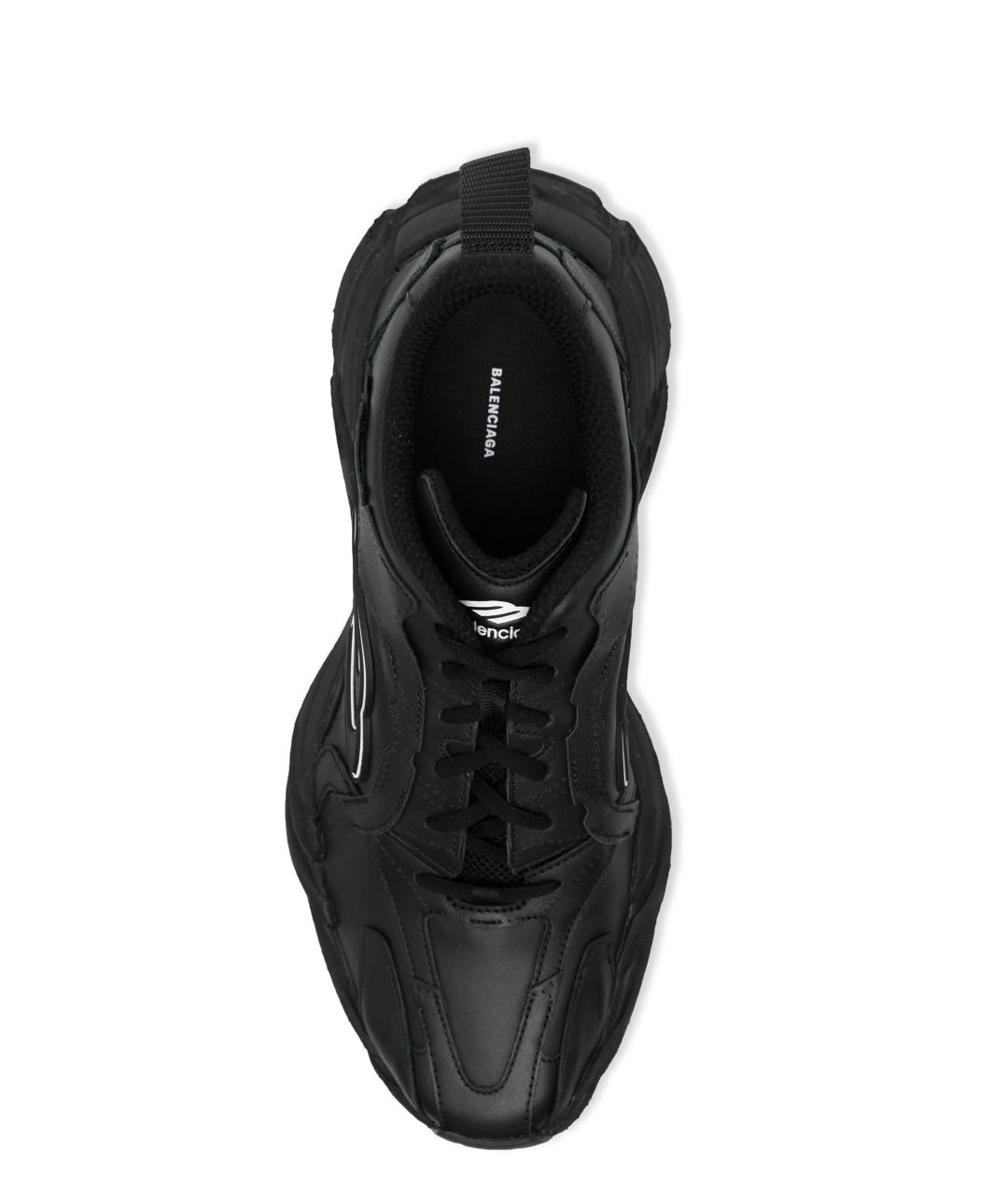 BALENCIAGA Черные синтетические низкие кроссовки / кеды, фото 4